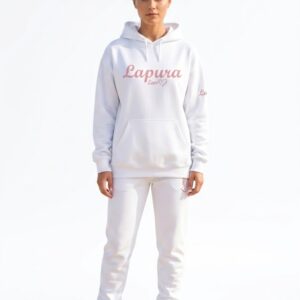 Cloud-Knit Tracksuit in Pearl White