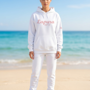 Cloud-Knit Tracksuit in Pearl White