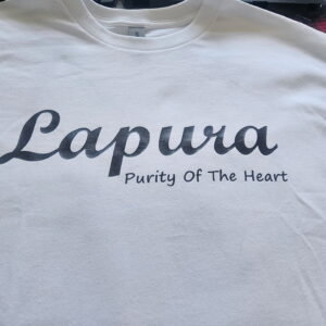 White Tee Black Logo